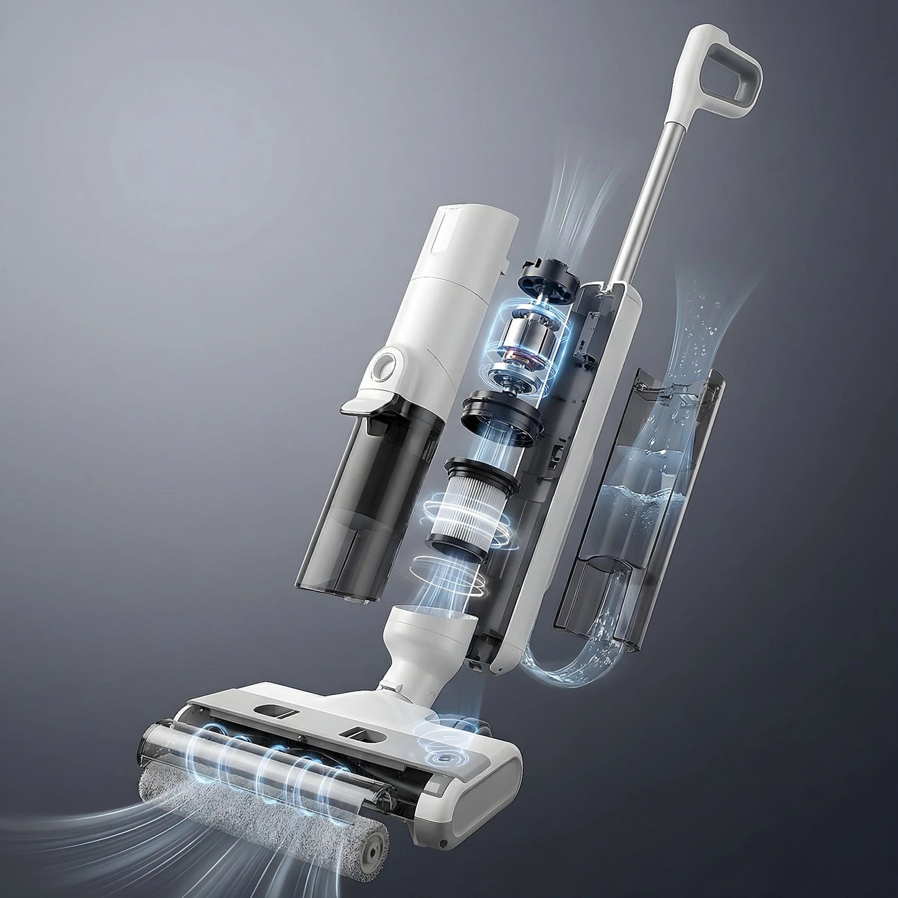Selbstfahrender Nass- und Trockensauger mit Dual-Tanks