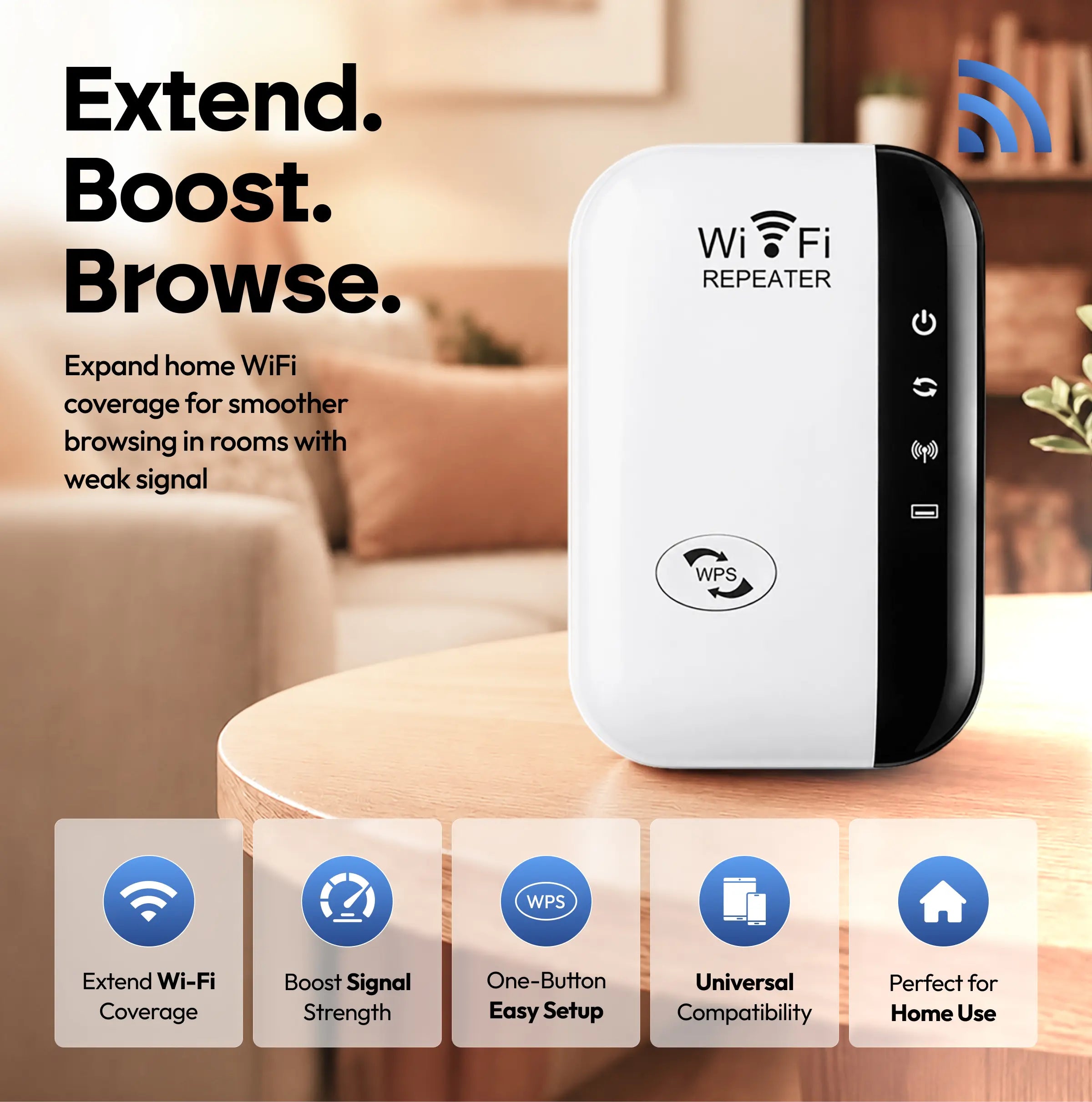 WiFi-extender met 300 Mbps