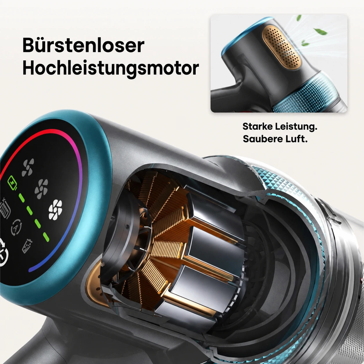 Cordless Vacuum Cleaner with 120AW Suction Power