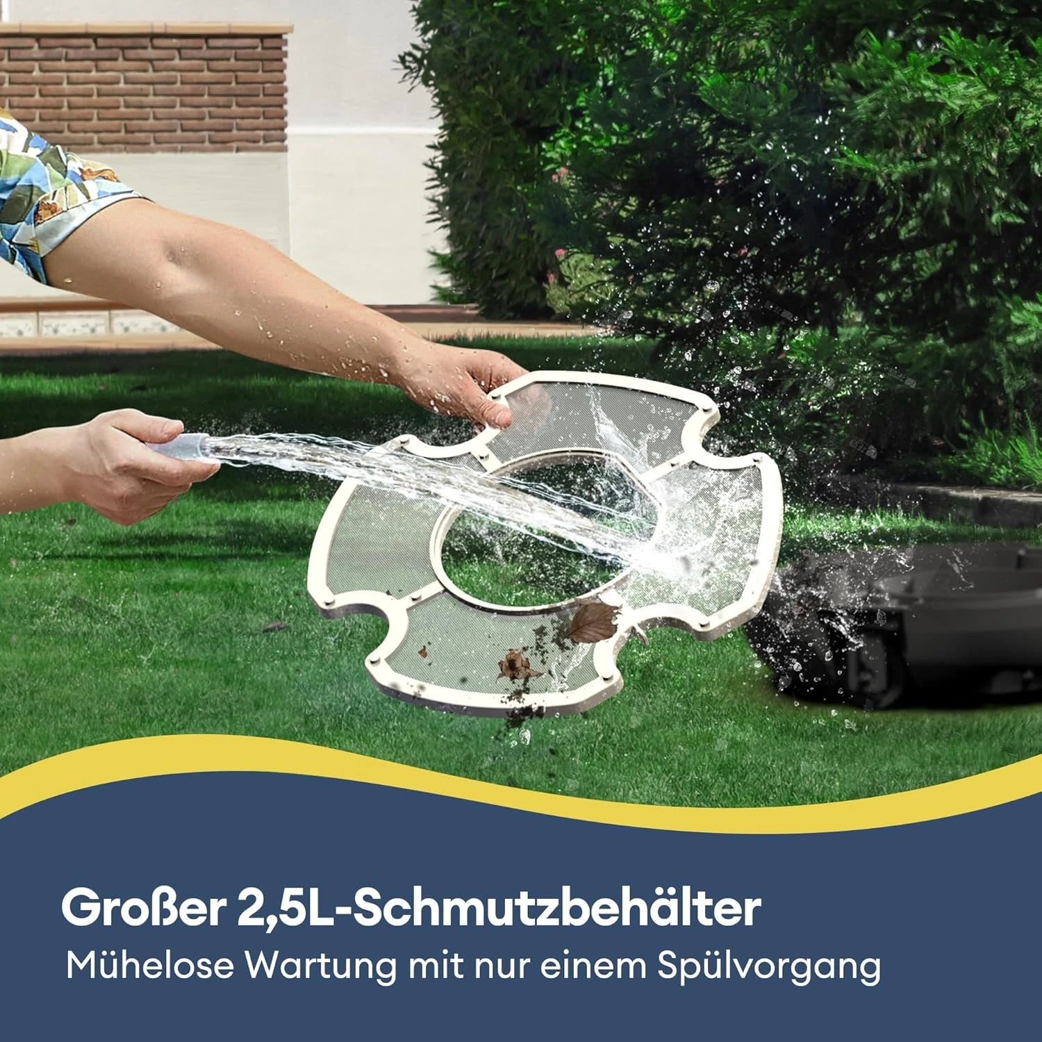 Zwembadrobot met dubbele motoren, 90 minuten gebruiksduur en bereik tot 80 m²