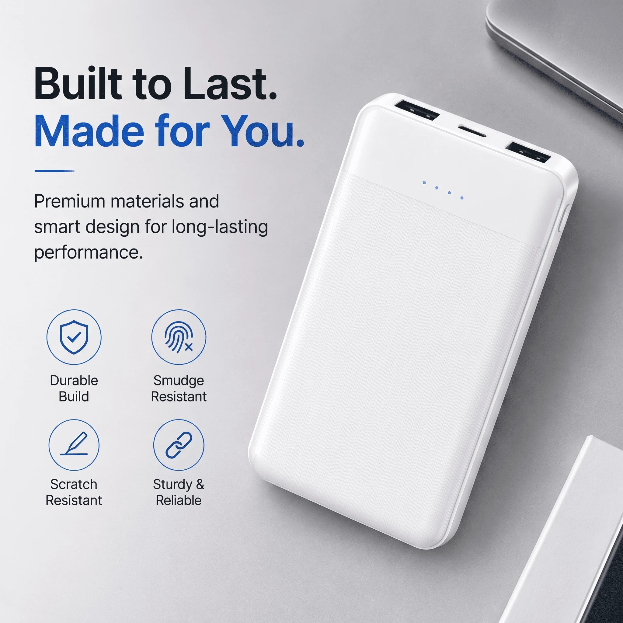 10000mAh Dual Port Portable USB Power Bank
