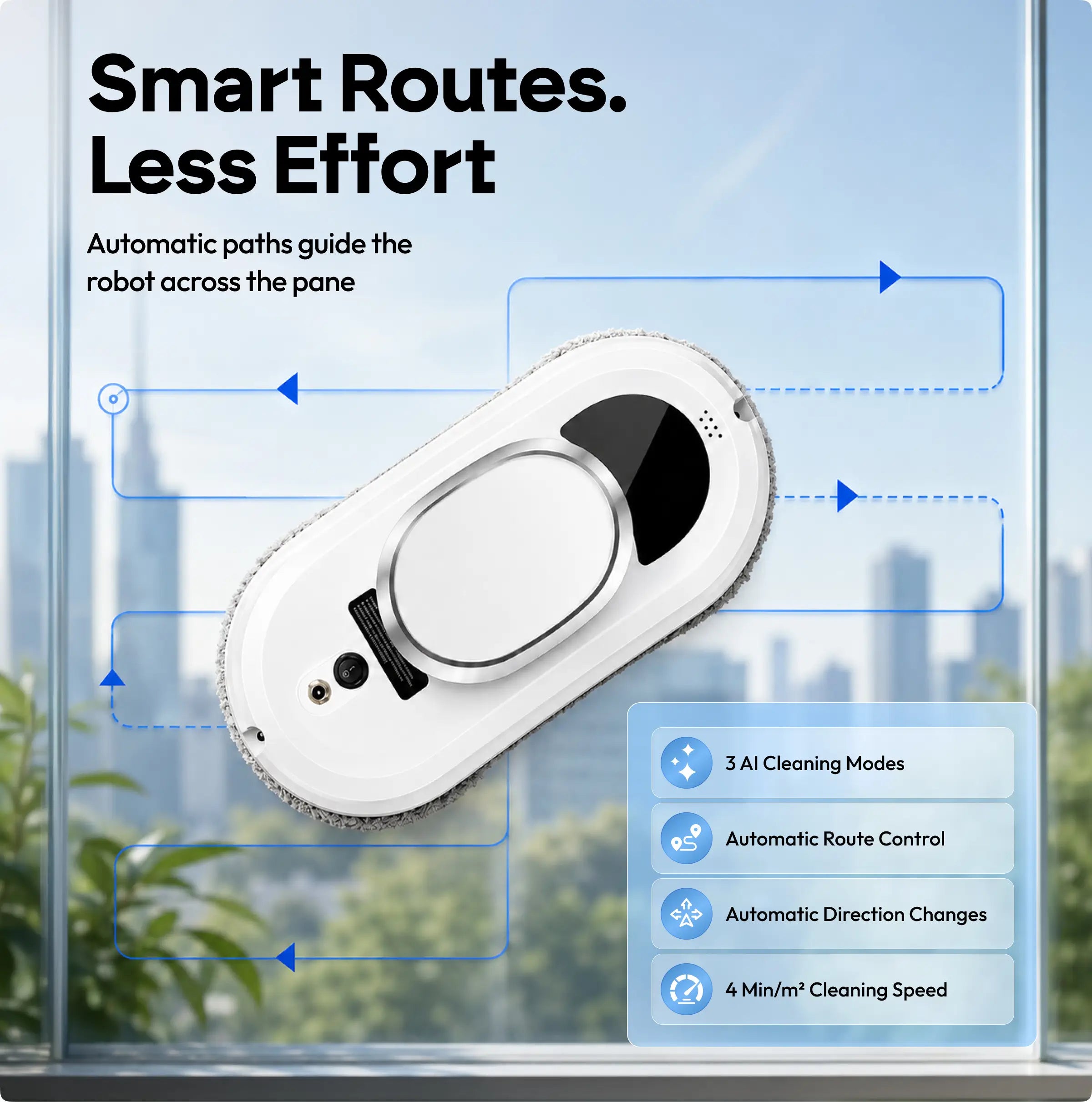 Window Cleaning Robot with 90 W Power