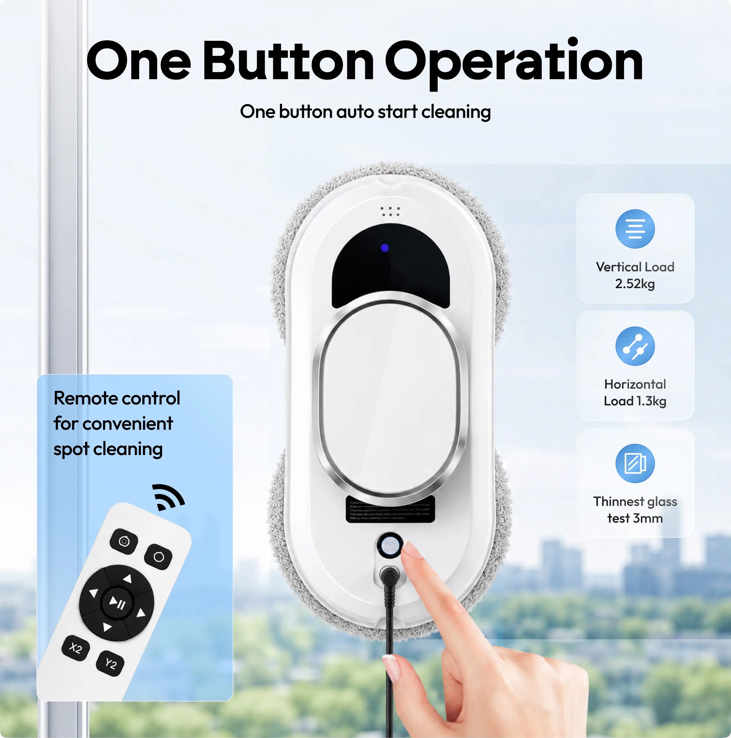 Window Cleaning Robot with 90 W Power
