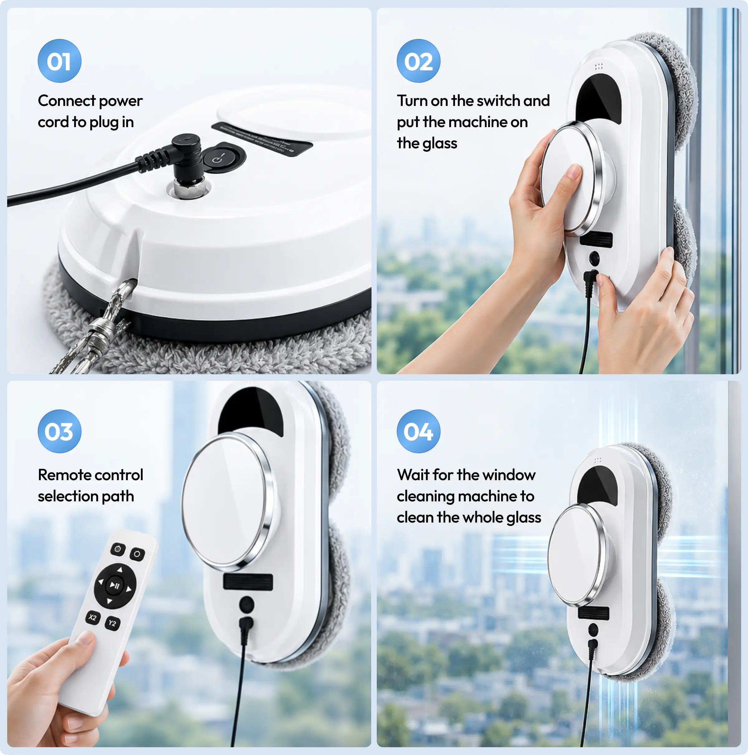 Window Cleaning Robot with 90 W Power