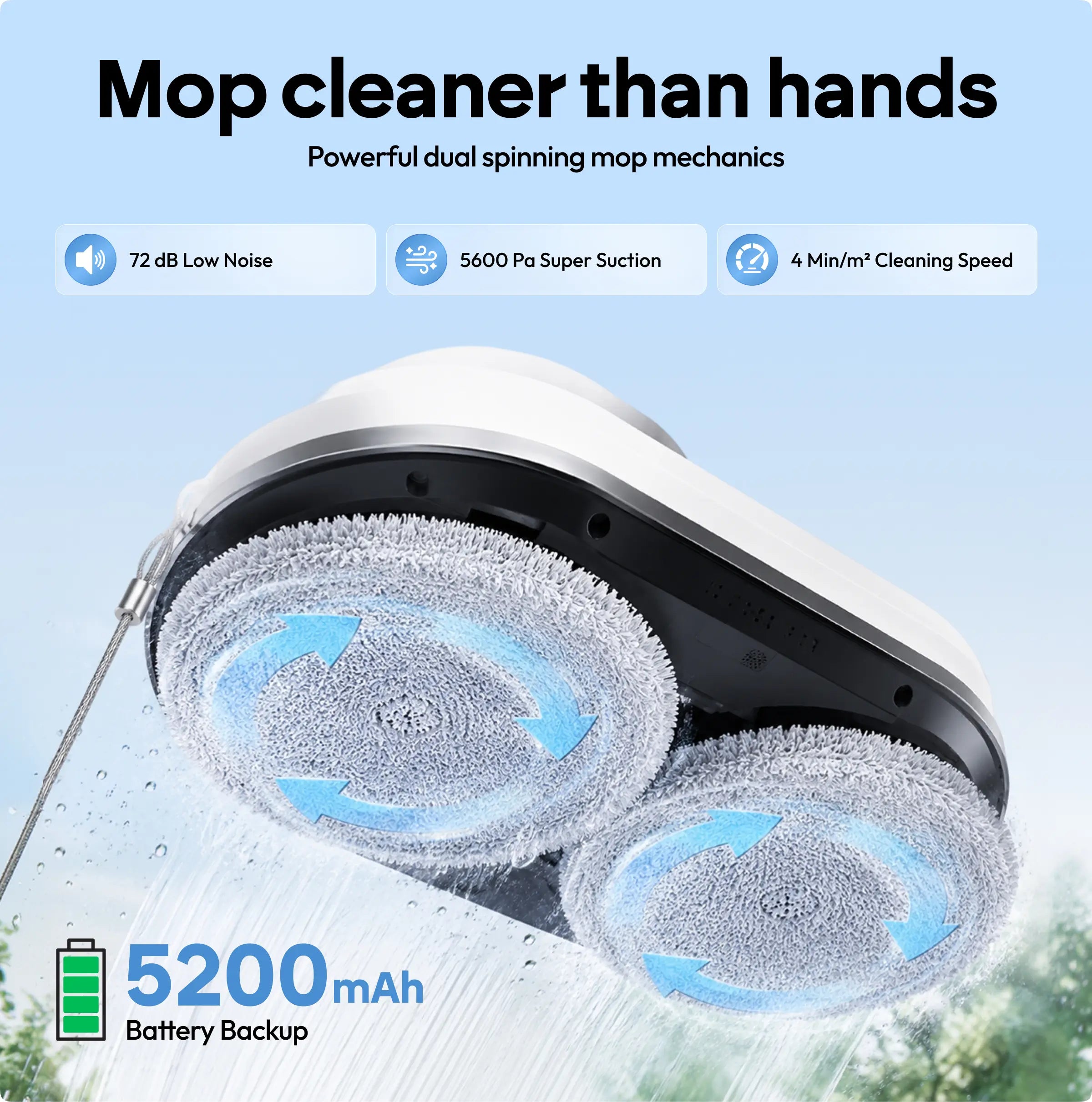 Window Cleaning Robot with 90 W Power