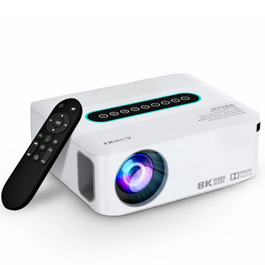  4K & 8K Support Beamer mit 5G WiFi, Bluetooth, 8.000+ Apps & Dolby Sound