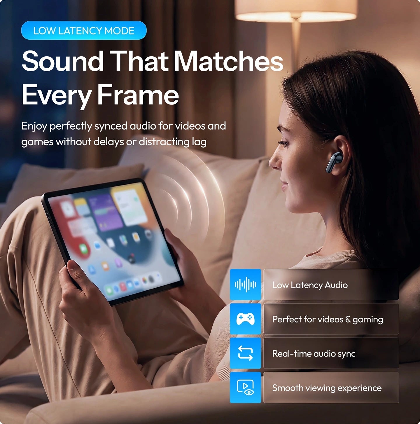 True Wireless in-ear oordopjes, Bluetooth 5.3, 55 uur batterijduur