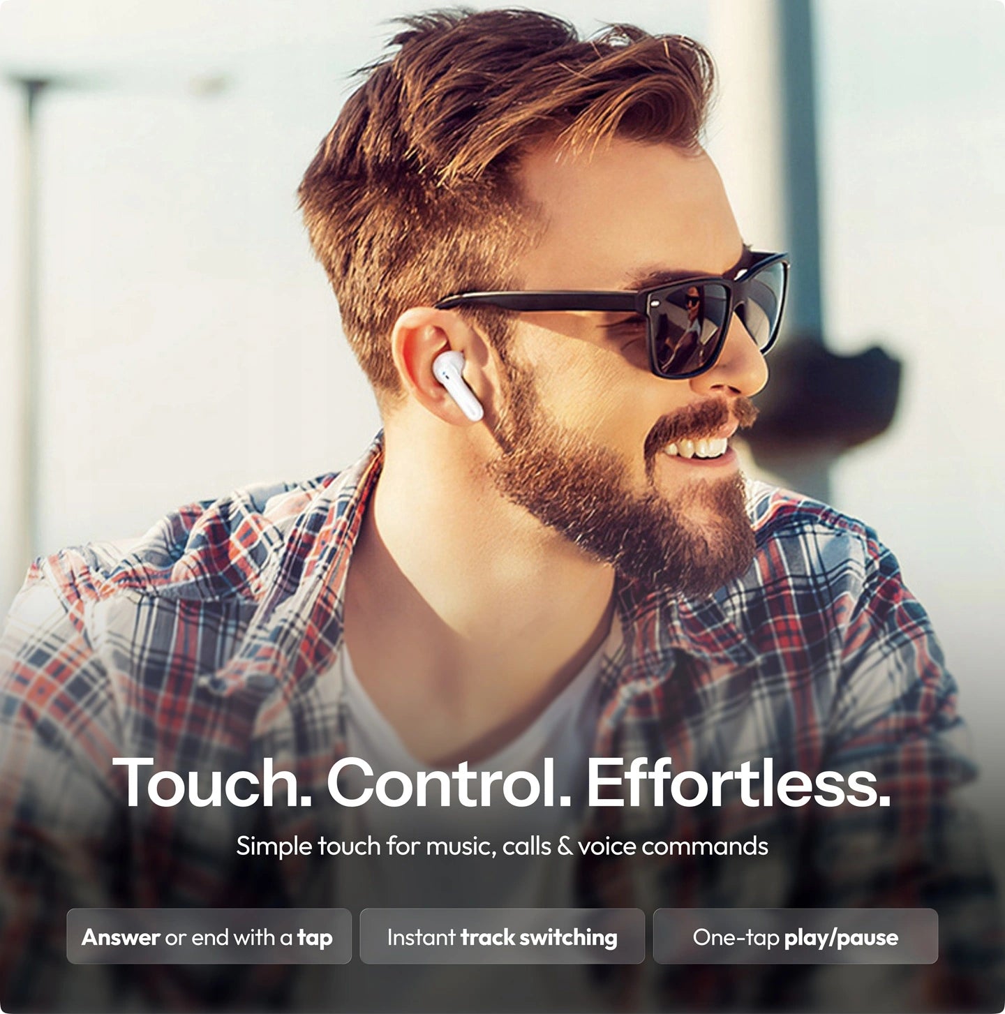 True Wireless in-ear oordopjes, Bluetooth 5.3, 55 uur batterijduur