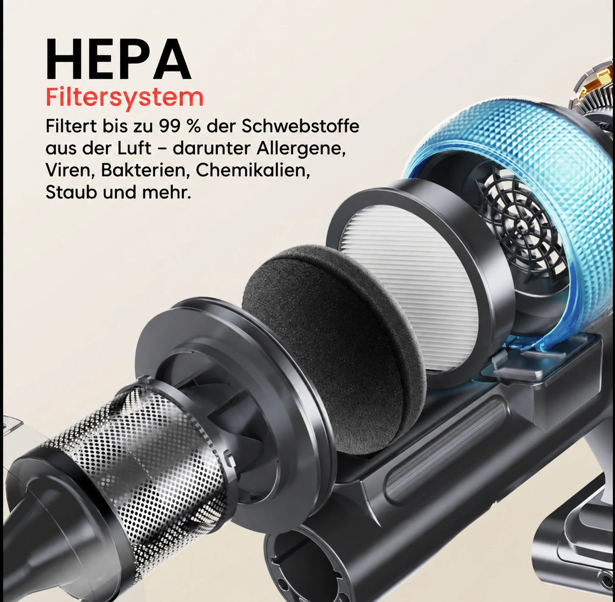 Cordless Vacuum Cleaner with 120AW Suction Power